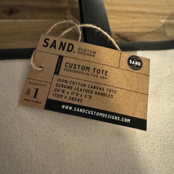 Sand Tote Bag Hold Everything Canvas Tote, NWT - Picture 3 of 3
